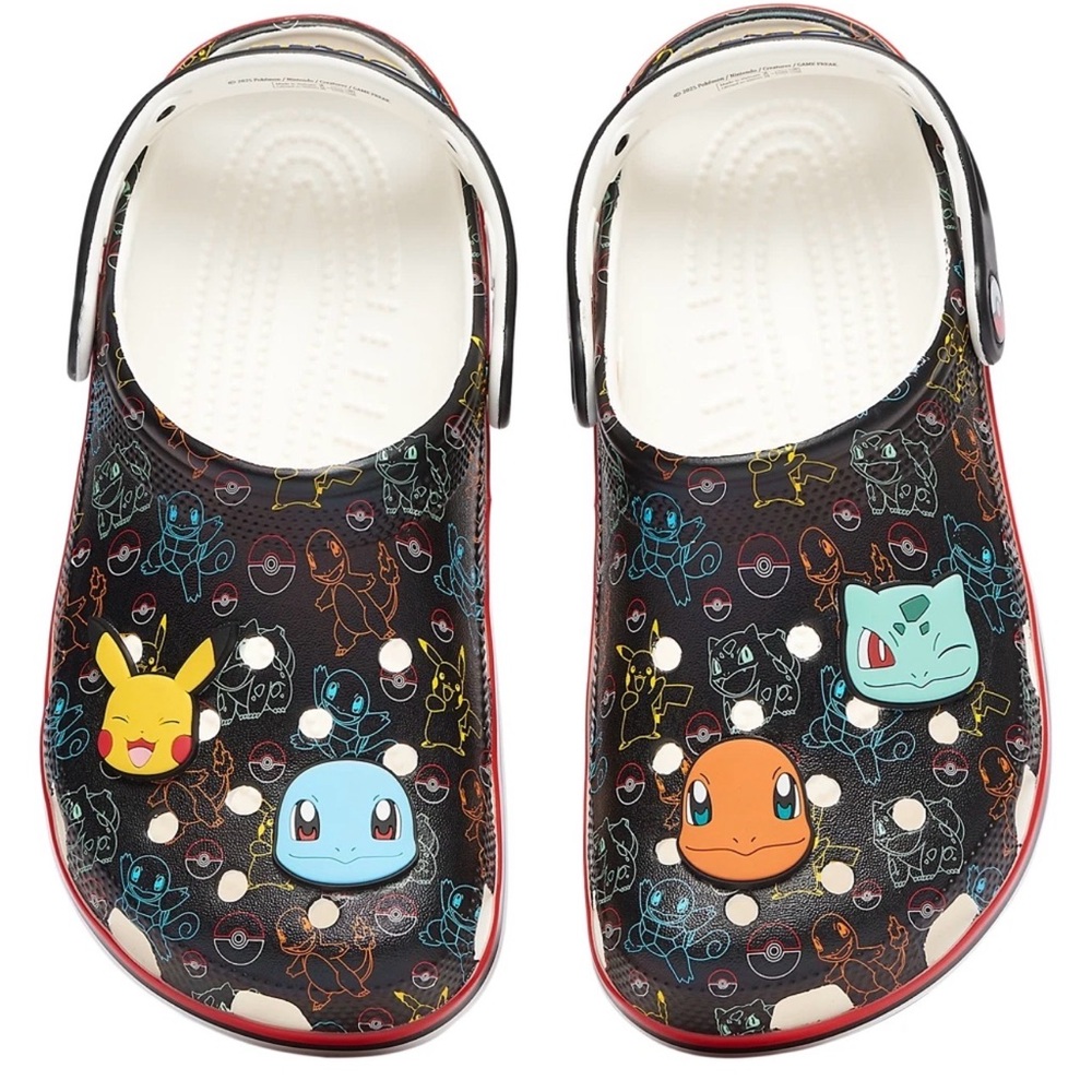 NWT Kid Crocs x Pokemon Pokemon Starters Classic Clog 211344 90H
